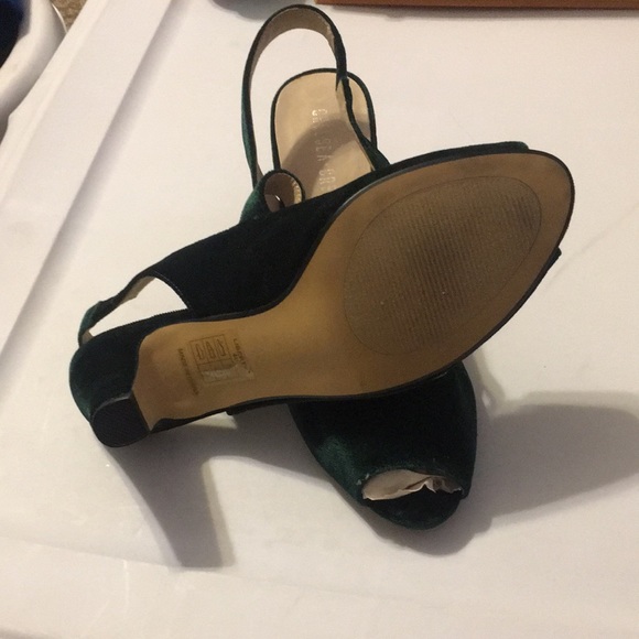 Chelsea Crew Green Velvet High Heels Size 40 - Picture 2 of 6